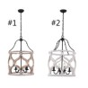 4-Light Lantern Pendant Light in Vintage Style