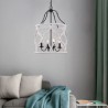 4-Light Lantern Pendant Light in Vintage Style