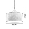 Fabric Lamphade Single Lamp Wood Pendant Light