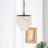 Simple Black Light Fixture Decorative Shell Pendant Light