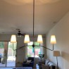 Minimalist 4 Lamp Black Chandelier Iron Pendant Light