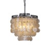 Bedroom Decorative Shell Pendant Light Chrome Lighting