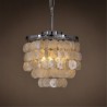 Bedroom Decorative Shell Pendant Light Chrome Lighting