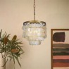 Bedroom Decorative Shell Pendant Light Golden Lighting