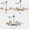 Glass Globe Light Living Room Bedroom Modern Magic Bean Pendant Light