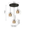 3-Light Ceiling Light Dining Room Kitchen Island Minimalist Glass Cluster Pendant Light