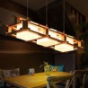 Dining Room Cafe Creative 3 Light Oak Pendant Lamp Decorative Wood Ceiling Light