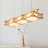 Dining Room Cafe Creative 3 Light Oak Pendant Lamp Decorative Wood Ceiling Light