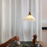 Living Room Bedroom Modern Lace Glass Pendant Light Single Head Pendant Lamp