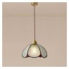 Single Head Glass Pendant Lamp Living Room Bedroom Minimalist Petal Glass Pendant Light