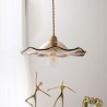 Lotus Leaf Glass Pendant Light Decorative Living Room Bedroom Light Fixture