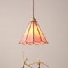 Living Room Bedroom Style Glass Pendant Light Retro Petal Light Fixture