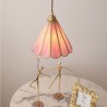 Living Room Bedroom Style Glass Pendant Light Retro Petal Light Fixture