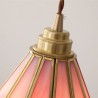 Living Room Bedroom Style Glass Pendant Light Retro Petal Light Fixture