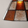 Retro Lattice Glass Pendant Lamp Living Room Bedroom Lighting