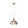 Bedroom Living Room 1 Light Glass Pendant Light Retro Style Decorative Flower Pendant Lamp