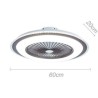 Trichromatic Dimming LED Ceiling Fan Light with Remote