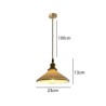 Ceramics Pendant Lamp Retro Pleated Pendant Lamp Bedroom Living Room Style