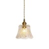 Flower Glass Pendant Lamp Mini Decorative Light Fixture Bedroom Living Room Minimalist