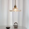 Lotus Glass Pendant Lamp Bedroom Living Room Style Glass Pendant Light