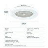 Remote Controlled LED Fan Ceiling Light Trichromatic Dimming