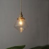 Bubble Glass Light Fixture Bedroom Living Room 1 Light Diamond Glass Pendant Light