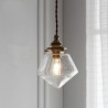 Bubble Glass Light Fixture Bedroom Living Room 1 Light Diamond Glass Pendant Light