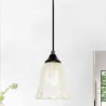 Bedroom Living Room Creative Petal Glass Pendant Lamp Single Light Fixture