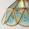 Style Glass Ceiling Light Bedroom Living Room Retro Glass Pendant Light