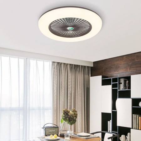 Remote Controlled Trichromatic Dimming LED Fan Ceiling Light