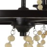 Beaded Chandelier Bedroom Living Room Retro Wooden Beads Pendant Lamp