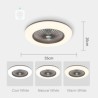 Remote Controlled Trichromatic Dimming LED Fan Ceiling Light