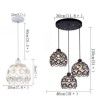 Kitchen Island Ideas Dining Room Office Hollow Crystal Iron Pendant Lamp