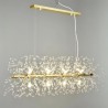 Living Room Dining Room Modern LED Crystal Pendant Light Horizontal Chandelier