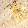 Long Pendant Crystal Chandelier Living Room Lobby Elegant