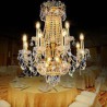 Living Room Duplex Stair Pendant Light European Luxury Crystal Chandelier