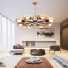 Unique Nordic Wood Pendant Light Living Room Bedroom