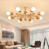 Chandelier Nordic Wood Pendant Light Study Bedroom