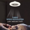 Remote Controlled LED Fan Ceiling Light 3-Speed Trichromatic Dimming Lamp