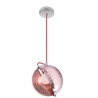 Half Round Glass Lamp Shade Decorative Light Office Cafe Modern Rose Gold Pendant Light