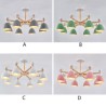 Creative Wood Chandelier Study Living Room Nordic Macaron Pendant Light