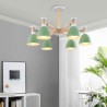 Creative Wood Chandelier Study Living Room Nordic Macaron Pendant Light