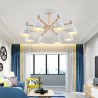 Creative Wood Chandelier Study Living Room Nordic Macaron Pendant Light