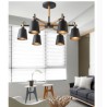 Creative Wood Chandelier Study Living Room Modern Macaron Pendant Light