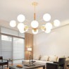 Creative Nordic Wooden Light Fitting Living Room Study Magic Bean Pendant Light