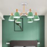 Living Room Dining Room Modern Simple Macaron Pendant Light Creative Wooden Lighting