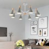 Creative Wood Chandelier Study Living Room Nordic Macaron Pendant Light