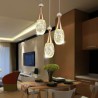 Teardop Cluster Seeded Glass LED Pendant Light Dining Room Lighting