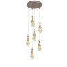 Teardop Cluster Seeded Glass LED Pendant Light Dining Room Lighting