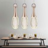 Teardop Cluster Seeded Glass LED Pendant Light Dining Room Lighting